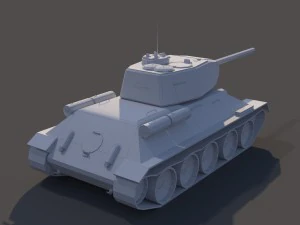 tank t-34-85 low poly model 3D Model