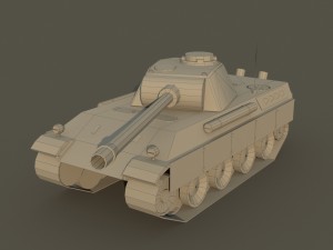 panther pzkpfw ausf g low poly model Modelo 3D