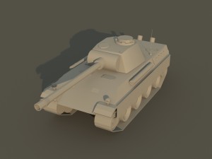 panther pzkpfw ausf g low poly model 3D मॉडल