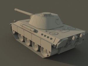 panther pzkpfw ausf g low poly model 3D मॉडल