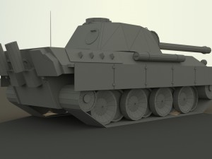 panther pzkpfw ausf g low poly model 3D मॉडल