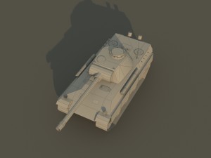 panther pzkpfw ausf g low poly model 3D मॉडल