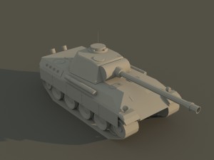 panther pzkpfw ausf g low poly model 3D मॉडल