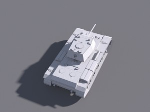 tank kv-1 l-11 low poly model 3Dモデル