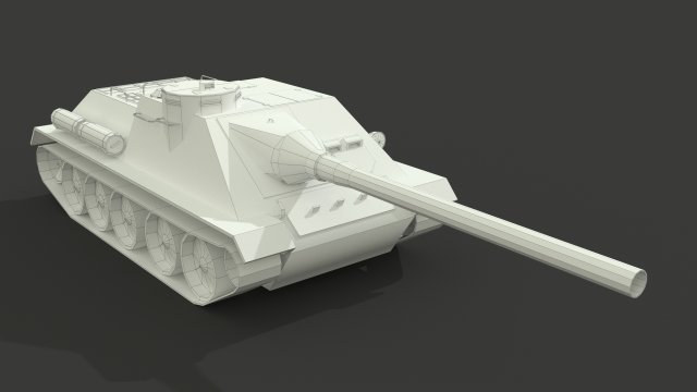 su-100 low poly model Modelo 3D .c4d .max .obj .3ds .fbx .stl .blend 