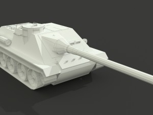 su-100 low poly model 3Dモデル