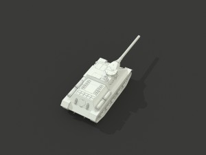 su-100 low poly model Modelo 3D