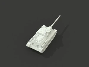 su-100 low poly model 3D Model