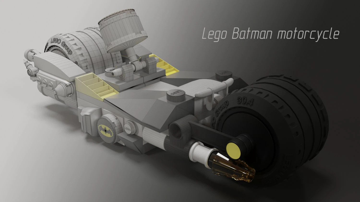 lego batman motorcycle 3D Model .c4d .max .obj .3ds .fbx .stl .blend
