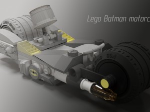 lego batman motorcycle 3D Model