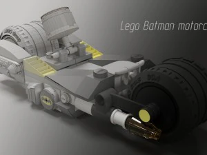 motocicleta lego batman Modelo 3D