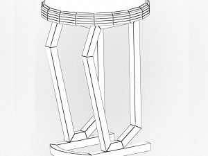 bar stool Model 3D