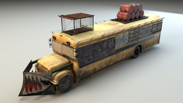 bus 3D Model .c4d .max .obj .3ds .fbx .stl .blend 