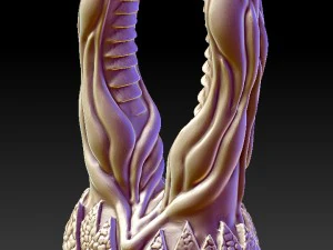 anaconda de p&ecirc;nis duplo Modelo de Impressão 3D