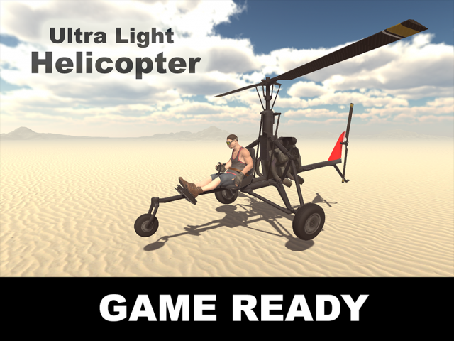 ultra light helicopter 3D 模型 .c4d .max .obj .3ds .fbx .stl .blend
