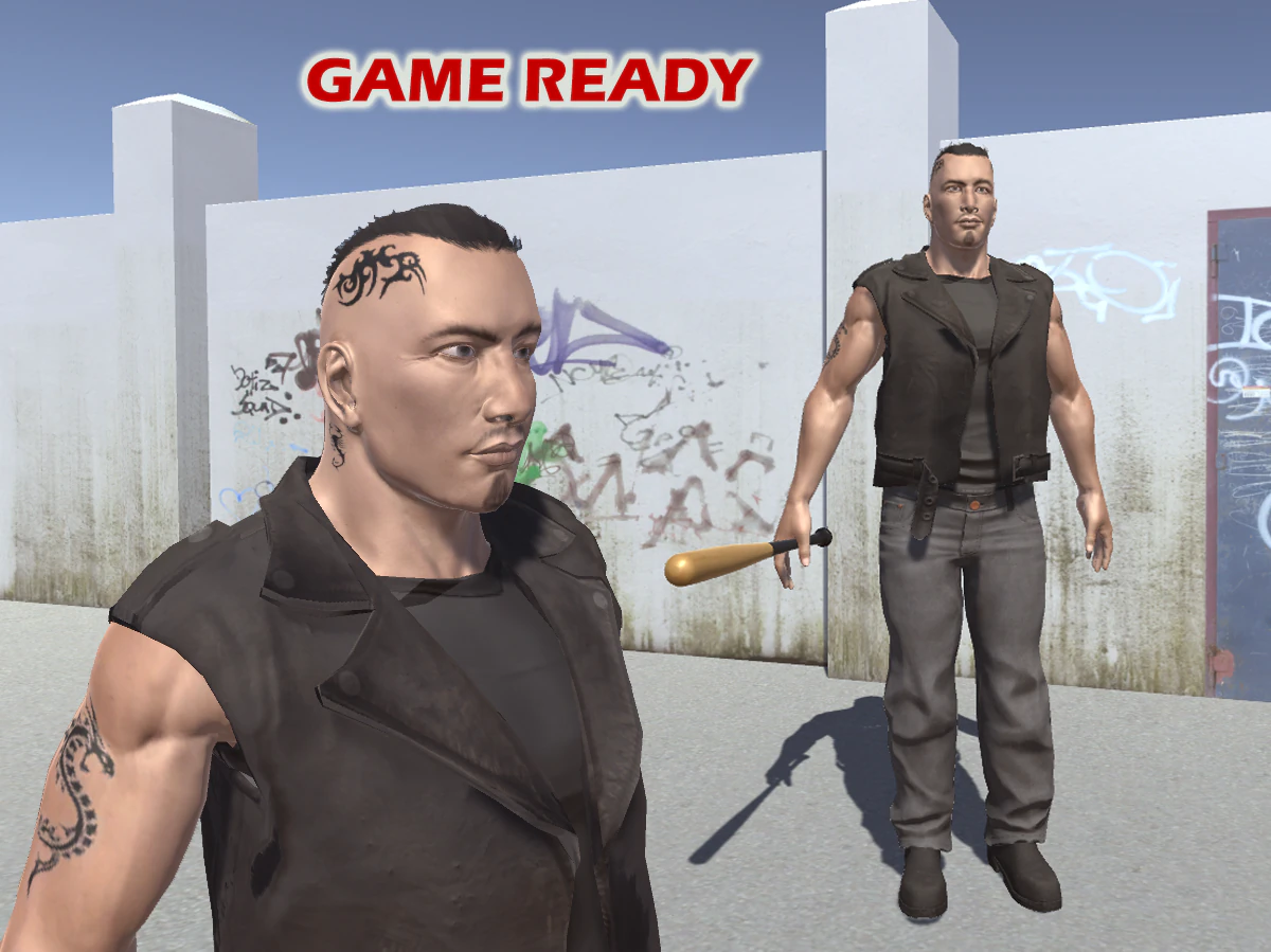 tough guy 3D Model .c4d .max .obj .3ds .fbx .stl .blend 