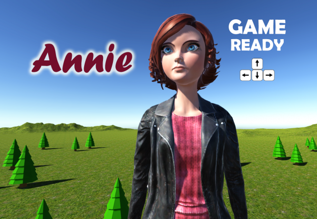 annie cartoon 3D 模型 .c4d .max .obj .3ds .fbx .stl .blend