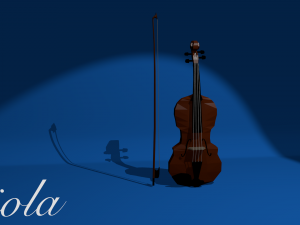 low poly viola Model 3D