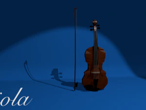 로우 폴리 비올라 3D 모델