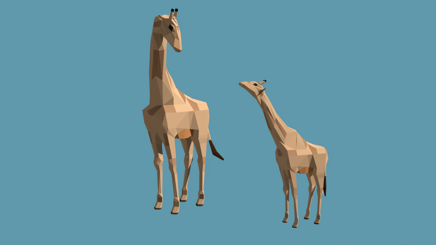low poly giraffe 3D Model .c4d .max .obj .3ds .fbx .stl .blend 