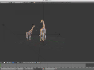 low poly giraffe 3D Model