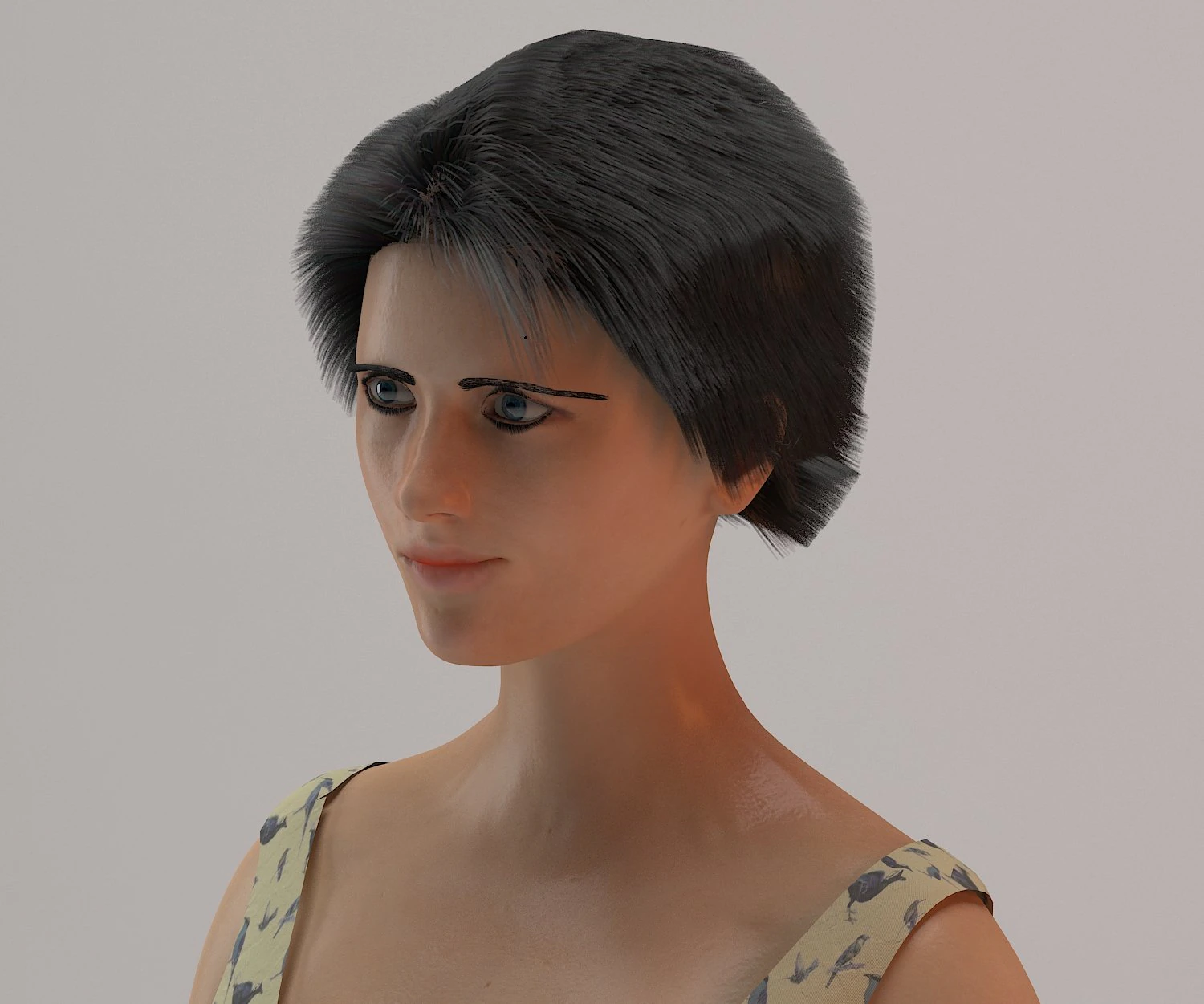 casual female 3D Model .c4d .max .obj .3ds .fbx .stl .blend 
