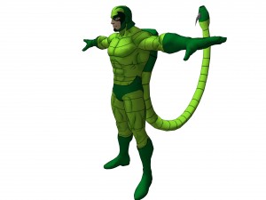 scorpion 90s animated series poser rigged 3D-Modell
