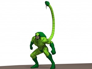 scorpion 90s animated series poser rigged 3D-Modell