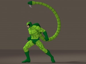 scorpion 90s animated series poser rigged 3D-Modell