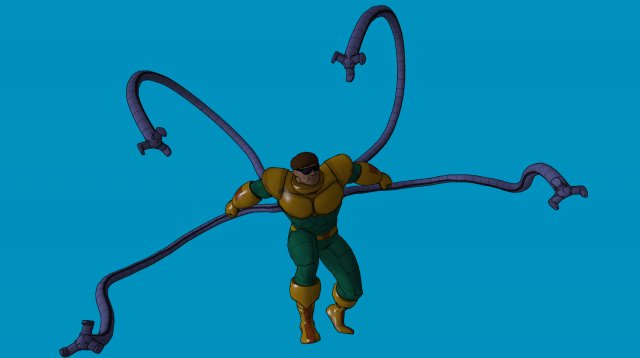 dr octopus 90 animated series poser rigged 3D मॉडल .c4d .max .obj .3ds .fbx .stl .blend 