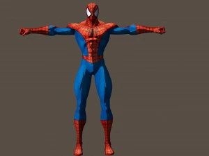 Spiderman del gioco Marvel vs Capcom poser truccato Modello 3D