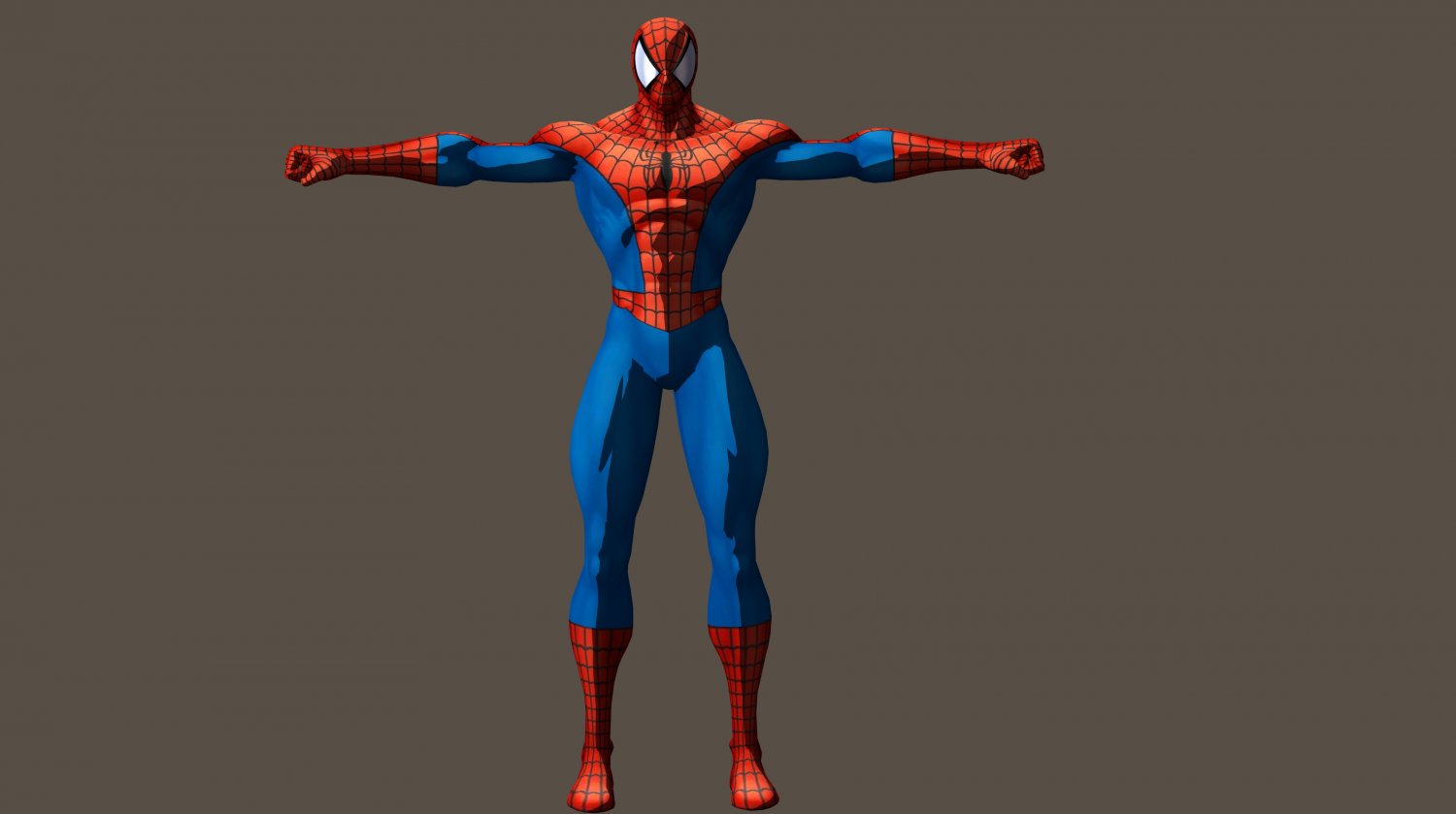 Spiderman From Marvel Vs Capcom Game Poser Rigged 3d Model In