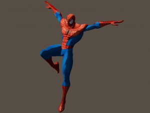spiderman from marvel vs capcom game poser rigged Modèle 3D