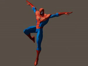 Spiderman del gioco Marvel vs Capcom poser truccato Modello 3D