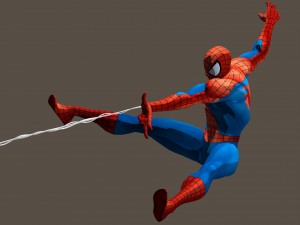 spiderman from marvel vs capcom game poser rigged Modèle 3D
