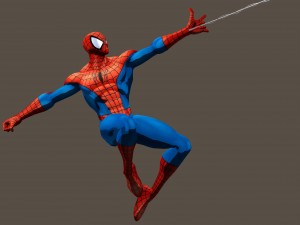 spiderman from marvel vs capcom game poser rigged Modèle 3D