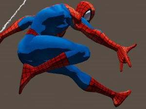 Spiderman del gioco Marvel vs Capcom poser truccato Modello 3D