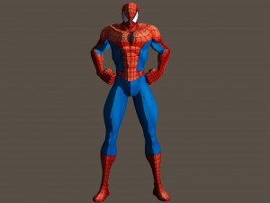 spiderman from marvel vs capcom game poser rigged Modèle 3D