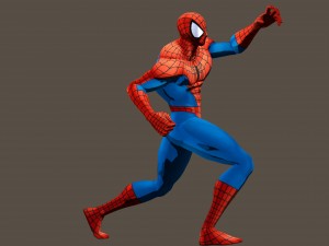 spiderman from marvel vs capcom game poser rigged Modèle 3D