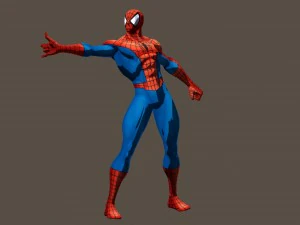 Spiderman del gioco Marvel vs Capcom poser truccato Modello 3D