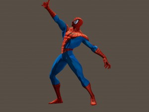 spiderman from marvel vs capcom game poser rigged Modèle 3D