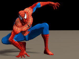 spiderman from marvel vs capcom game poser rigged Modèle 3D