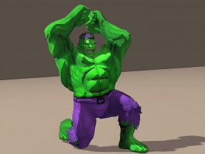 hulk marvel vs capcom 3 rigged for poser Modello 3D