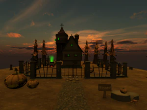 scenario fantasy pronto per il gioco low-poly Modello 3D