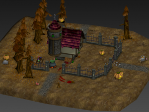 game ready fantasy scenario low-poly 3Dモデル