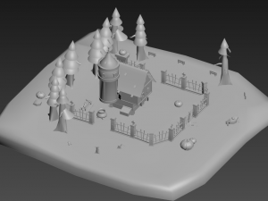 game ready fantasy scenario low-poly 3Dモデル