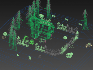 game ready fantasy scenario low-poly 3Dモデル