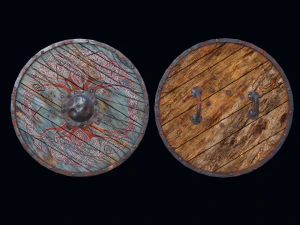 escudo viking yggdrasil Modelo 3D