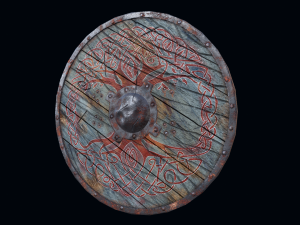 viking shield yggdrasil Model 3D