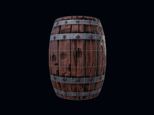 rpg barrel ready for a game 3D Модель